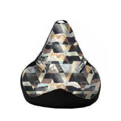 Кресло-мешок XL Snow Brown-Black в Тавде - tavda.mebel24.online | фото