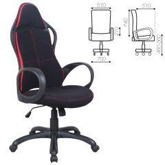 Кресло офисное BRABIX PREMIUM "Force EX-516" (ткань черное/вставки красные) 531571 в Тавде - tavda.mebel24.online | фото