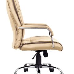 Кресло офисное BRABIX "Space EX-508" (экокожа, хром, бежевое) 531165 в Тавде - tavda.mebel24.online | фото 3