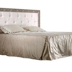 Кровать 2-х спальная(1,6 м)Тиффани Premium черная/серебро с мягким элементом со стразами с подъемным механизмом (ТФКР-2[3][7](П) в Тавде - tavda.mebel24.online | фото
