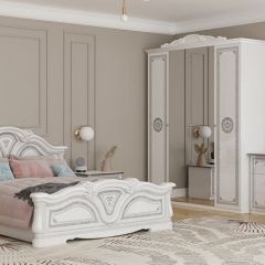Кровать 2-х спальная 1600*2000 Грация (12.116) без основания (белый/серебро) в Тавде - tavda.mebel24.online | фото 2