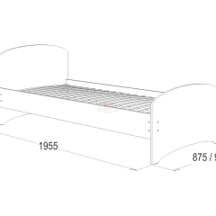 Кровать-4 одинарная (900*1900) в Тавде - tavda.mebel24.online | фото 2