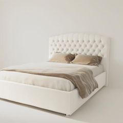 Кровать Берлин без основания 1400 (экокожа белая) в Тавде - tavda.mebel24.online | фото