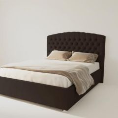 Кровать Берлин без основания 1600 (экокожа коричневая) в Тавде - tavda.mebel24.online | фото