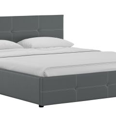 Кровать двойная Синди 160 + ортопед + ПМ + дно (арт. Марика 485 к/з (серый)) в Тавде - tavda.mebel24.online | фото