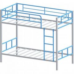 Кровать двухъярусная "Севилья-2.01 комбо" Серый/Голубой в Тавде - tavda.mebel24.online | фото 2