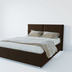 Кровать Корсика с ПМ 1400 (экокожа коричневая) в Тавде - tavda.mebel24.online | фото 2