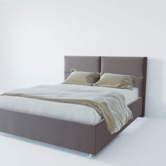 Кровать Корсика с ПМ 1400 (велюр темно-серый) в Тавде - tavda.mebel24.online | фото 2