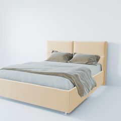 Кровать Корсика с ПМ 1600 (экокожа бежевая) в Тавде - tavda.mebel24.online | фото 3