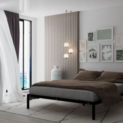 Кровать Мета с матрасом 1200 (черный) в Тавде - tavda.mebel24.online | фото 2