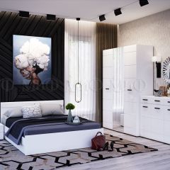 НЭНСИ NEW Кровать 1,6 м с ПМ (Белый глянец холодный/Белый) в Тавде - tavda.mebel24.online | фото 2