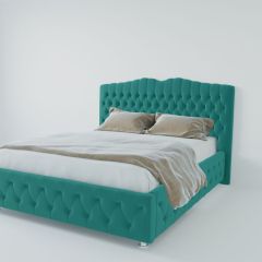 Кровать Нягань с ПМ 1200 (велюр бирюзовый) в Тавде - tavda.mebel24.online | фото 2