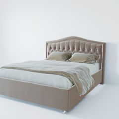 Кровать Нягань с ПМ 1200 (велюр светло-серый) в Тавде - tavda.mebel24.online | фото 2