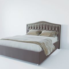 Кровать Нягань с ПМ 1200 (велюр темно-серый) в Тавде - tavda.mebel24.online | фото 2