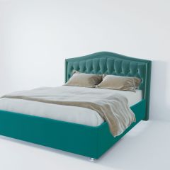 Кровать Нягань с ПМ 1400 (велюр бирюзовый) в Тавде - tavda.mebel24.online | фото 2