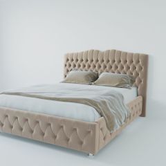 Кровать Нягань с ПМ 1800 (велюр светло-серый) в Тавде - tavda.mebel24.online | фото 2