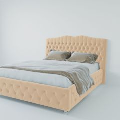 Кровать Нягань с ПМ 800 (экокожа бежевая) в Тавде - tavda.mebel24.online | фото 2