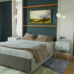 Кровать Подиум с ортопедическим основанием 1200 (велюр темно-серый) в Тавде - tavda.mebel24.online | фото 3
