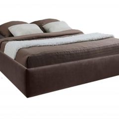 Кровать Подиум с ПМ 1200 (экокожа коричневая) в Тавде - tavda.mebel24.online | фото