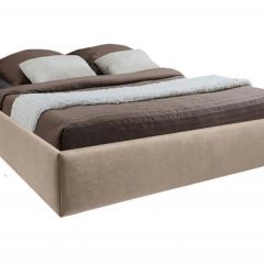 Кровать Подиум с ПМ 800 (велюр светло-серый) в Тавде - tavda.mebel24.online | фото 1