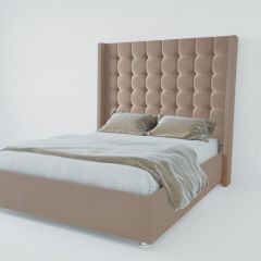 Кровать Венеция ЛЮКС без основания 1200 (велюр серый) в Тавде - tavda.mebel24.online | фото