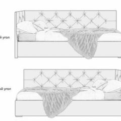 Кровать угловая Лэсли интерьерная +основание (120х200) в Тавде - tavda.mebel24.online | фото 2