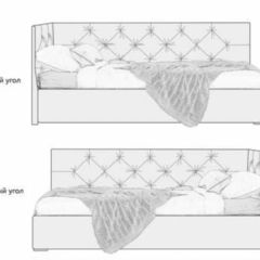 Кровать угловая Лилу интерьерная +основание (120х200) в Тавде - tavda.mebel24.online | фото 2