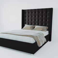 Кровать Венеция ЛЮКС с ПМ 1200 (экокожа кольт ч) в Тавде - tavda.mebel24.online | фото 2
