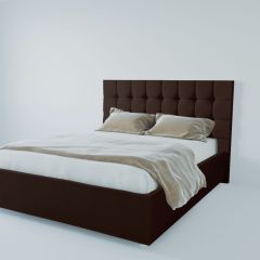 Кровать Венеция с ПМ 1200 (экокожа коричневая) в Тавде - tavda.mebel24.online | фото 2