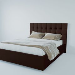 Кровать Венеция с ПМ 2000 (экокожа коричневая) в Тавде - tavda.mebel24.online | фото 2