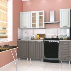 Кухня модульная Луксор серый-белый в Тавде - tavda.mebel24.online | фото
