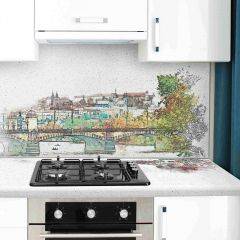 Кухонный фартук со столешницей (А-015) в едином стиле (3050 мм) в Тавде - tavda.mebel24.online | фото