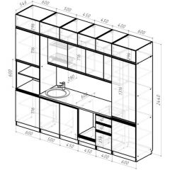 Кухонный гарнитур Адажио люкс 3000 мм в Тавде - tavda.mebel24.online | фото 2