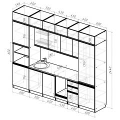 Кухонный гарнитур Лоретта люкс 3000 мм в Тавде - tavda.mebel24.online | фото 2