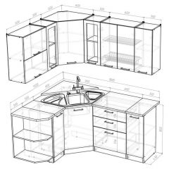 Кухонный гарнитур Паола оптима 1500х1800 мм в Тавде - tavda.mebel24.online | фото 2