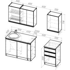 Кухонный гарнитур Равенна стандарт 1600 мм в Тавде - tavda.mebel24.online | фото 2