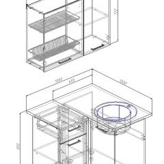 Кухонный гарнитур угловой Вегас 1000*1000 (Стол. 26мм) в Тавде - tavda.mebel24.online | фото 2