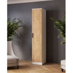 ЛАРС Пенал Белый/Дуб крафт золотой в Тавде - tavda.mebel24.online | фото