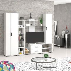 Шкаф Торонто (Белый текстурный) в Тавде - tavda.mebel24.online | фото 2