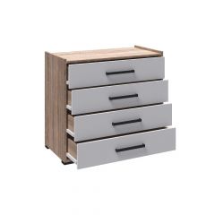 Модульная Спальня Соната (Белый/Дуб сонома) в Тавде - tavda.mebel24.online | фото 8