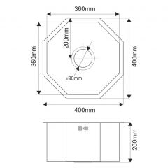 Мойка D400BR Octavia MELANA Profline 1,2/200 БРОНЗА врезная фигурная D400BR в Тавде - tavda.mebel24.online | фото 3