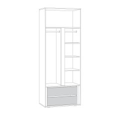 Муссон Шкаф двухстворчатый 13.198 в Тавде - tavda.mebel24.online | фото 2