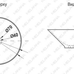 Накладная раковина melana mln-7020-b1+b18 (t4006hb1+b18 ) (сине-черная) в Тавде - tavda.mebel24.online | фото 2