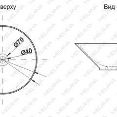 Накладная раковина melana mln-t4006-b8+b3 (салатово-красная) в Тавде - tavda.mebel24.online | фото 2