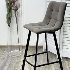 Полубарный стул CHILLI-QB SQUARE графит #14, велюр / черный каркас (H=66cm) М-City в Тавде - tavda.mebel24.online | фото 4