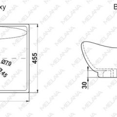 Раковина MELANA MLN-7211 в Тавде - tavda.mebel24.online | фото 2