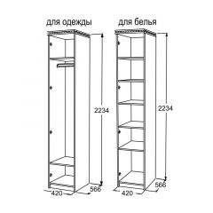 Шкаф 1-но дверный для одежды Ольга-13 в Тавде - tavda.mebel24.online | фото 2