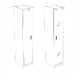 Шкаф 1-но ств без зеркал Мишель в Тавде - tavda.mebel24.online | фото
