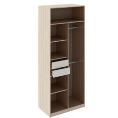 Шкаф 2 двери Глэдис М22 (ЯШС/Белый) в Тавде - tavda.mebel24.online | фото 2