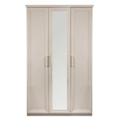 Шкаф 3-х ств с зеркалом Мокко (бежевый) в Тавде - tavda.mebel24.online | фото 2